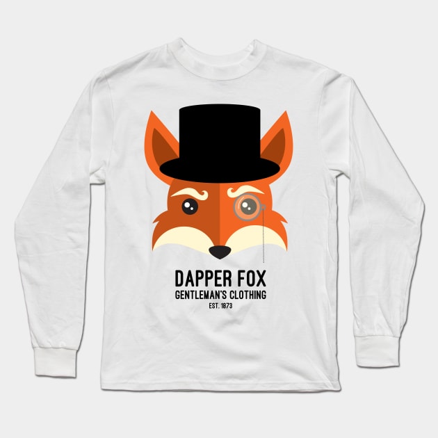 Dapper Fox 1873 Long Sleeve T-Shirt by TeawithAlice